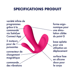 Top Secret+ – Vibrateur Portable Avec Application – Bluetooth – Satisfyer -Pour couple boutique Top Secret Vibrateur Portable avec Application Bluetooth Satisfyer 1