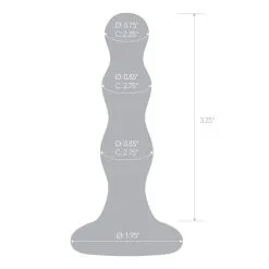 Triple Play Beaded Butt Plug – Gode En Verre – Gläs -Pour couple boutique Triple Play Beaded Butt Plug Gode en Verre Glas 2