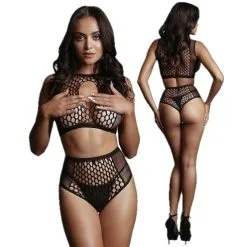 Two Piece Set Fishnet And Fence Net – 027 – Le Désir