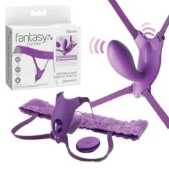 Ultimate G-Spot Butterfly Strap-On – Harnais Vibrant à Distance – Fantasy For Her