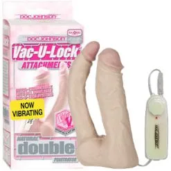 Vibrating Natural Double Penetrator â Gode Vac-U-Lock â Doc Jonhson