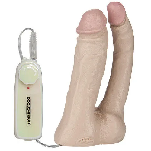 Vibrating Natural Double Penetrator – Gode Vac-U-Lock – Doc Jonhson 2 Vibrating Natural Double Penetrator – Gode Vac-U-Lock – Doc Jonhson – Image 2