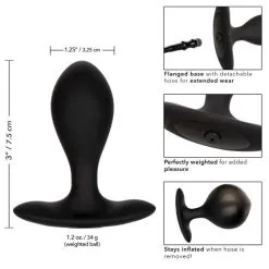 Weighted Silicone Inflatable Plug – Plug Anale Gonflable – California Exotics -Pour couple boutique Weighted Silicone Inflatable Plug Plug Anale Gonflable California Exotics 10