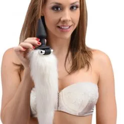 White Fox Tail Vibrating Anal Plug – Plug Anale Vibrante Avec Queue De Renard Blanche – Tailz -Pour couple boutique White Fox Tail Vibrating Anal Plug Plug Anale avec Queue de Renard Blanche Tailz 1